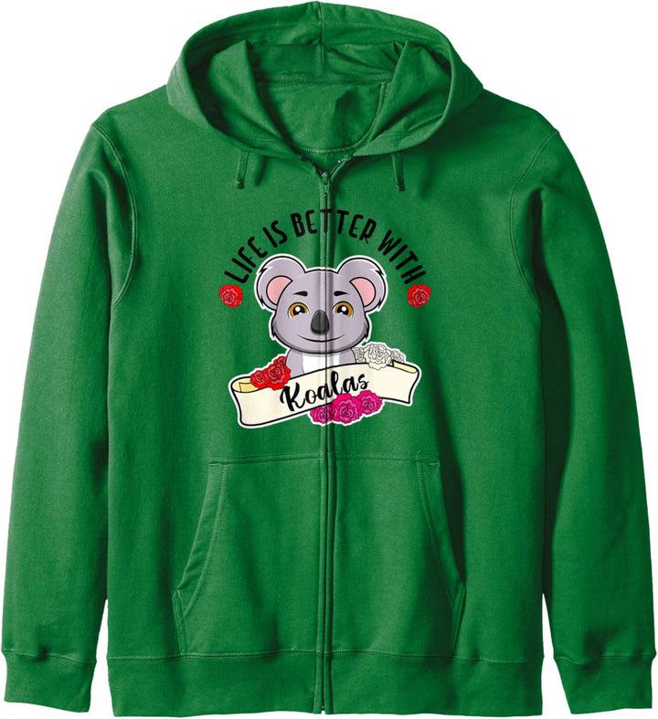 Leben mit Koalas Lustiger Spruch Australischer Koala Kapuzenjacke