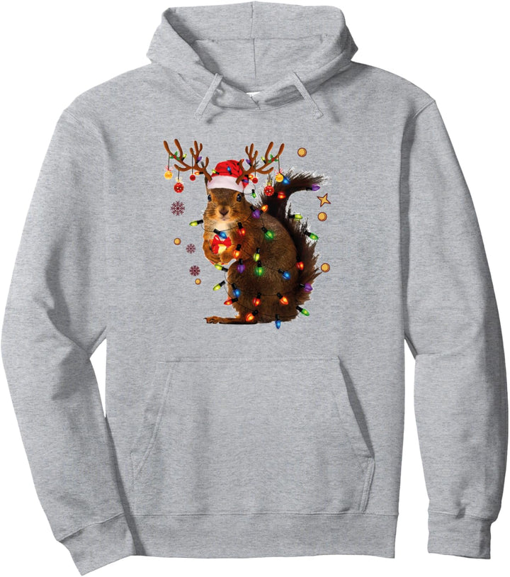 Lustiges Eichhörnchen hässliche Weihnachten Pullover Hoodie