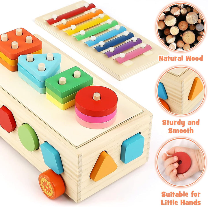 Vanplay Kinderspielzeug Montessori Spielzeug Holzspielzeug Xylophon Motorikspielzeug Bauklötze Baby