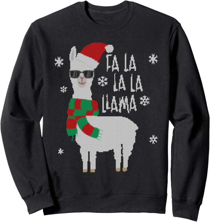 Ugly Christmas Fa la la Llama - Lustige Falala Llama Weihnachten Sweatshirt