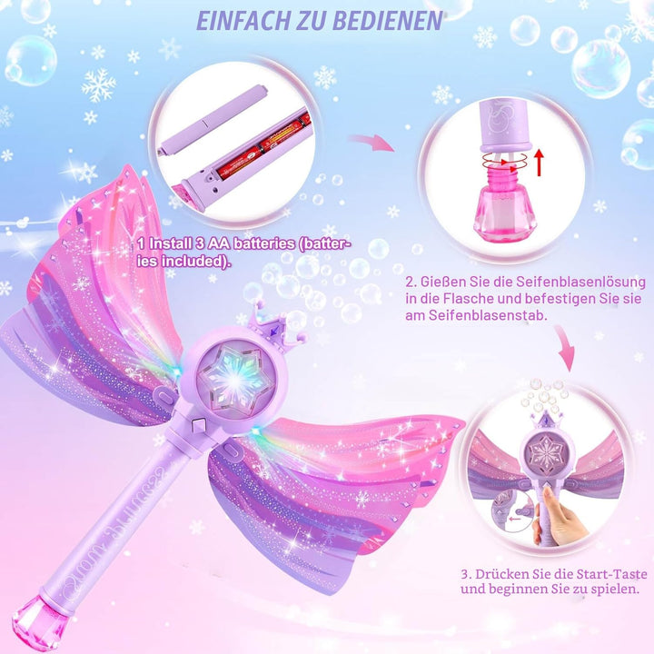 Spielzeug 3-8 Jahre Kinder: Seifenblasenmaschine Spielzeug für Mädchen Geschenke ab 3 4 5 6 7 8 Kind