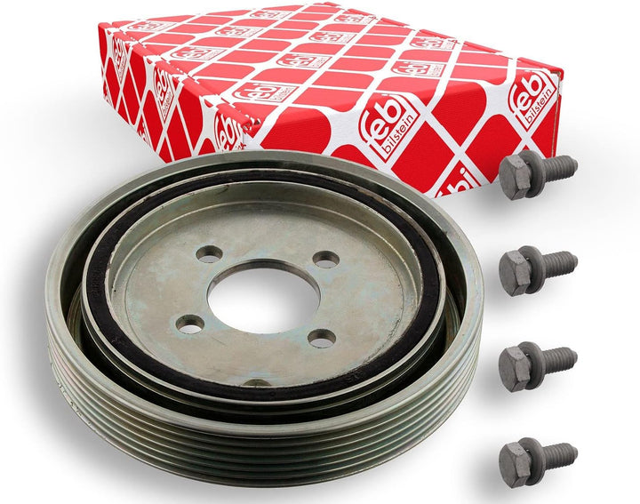 febi bilstein 33807 Riemenscheibe (entkoppelt) für Kurbelwelle, mit Schrauben , 1 Stück