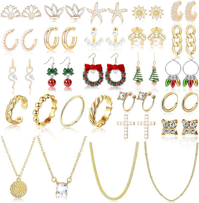 MJARTORIA Schneeflocke Schmuck Adventskalender 2023 Weihnachtskalender für Damen Frauen Mädchen Weih