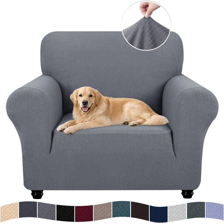 Ystyle Sofa überzug 1 Sitzer Mit Armlehne, Stretch Sofabezug rutschfest, Modern Sofa Cover Für Hunde