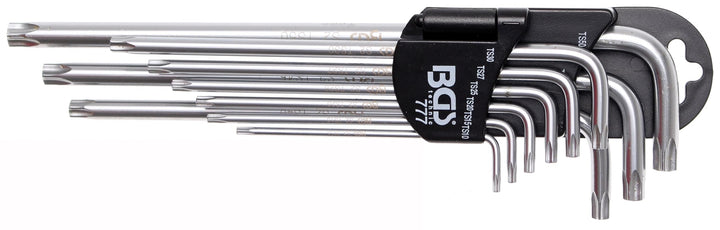 BGS 777 | Winkelschlüssel-Satz | extra lang | TS-Profil (für Torx Plus) TS10 - TS50 | 9-tlg., TS-Pro