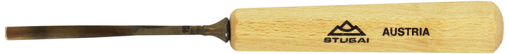 STUBAI Stemmeisen Stechbeitel Serie 52 - Form 12 | Gebogenes Flacheisen 5 mm, mit Holzgriff, zum Vor