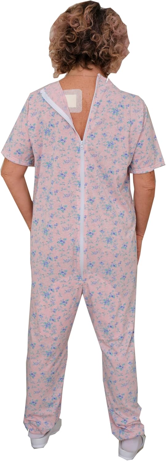 FERRUCCI COMFORT Schlafanzug für Gesundheit, Kurzarm, 1 Reissverschluss, hinten hinten, für den Somm