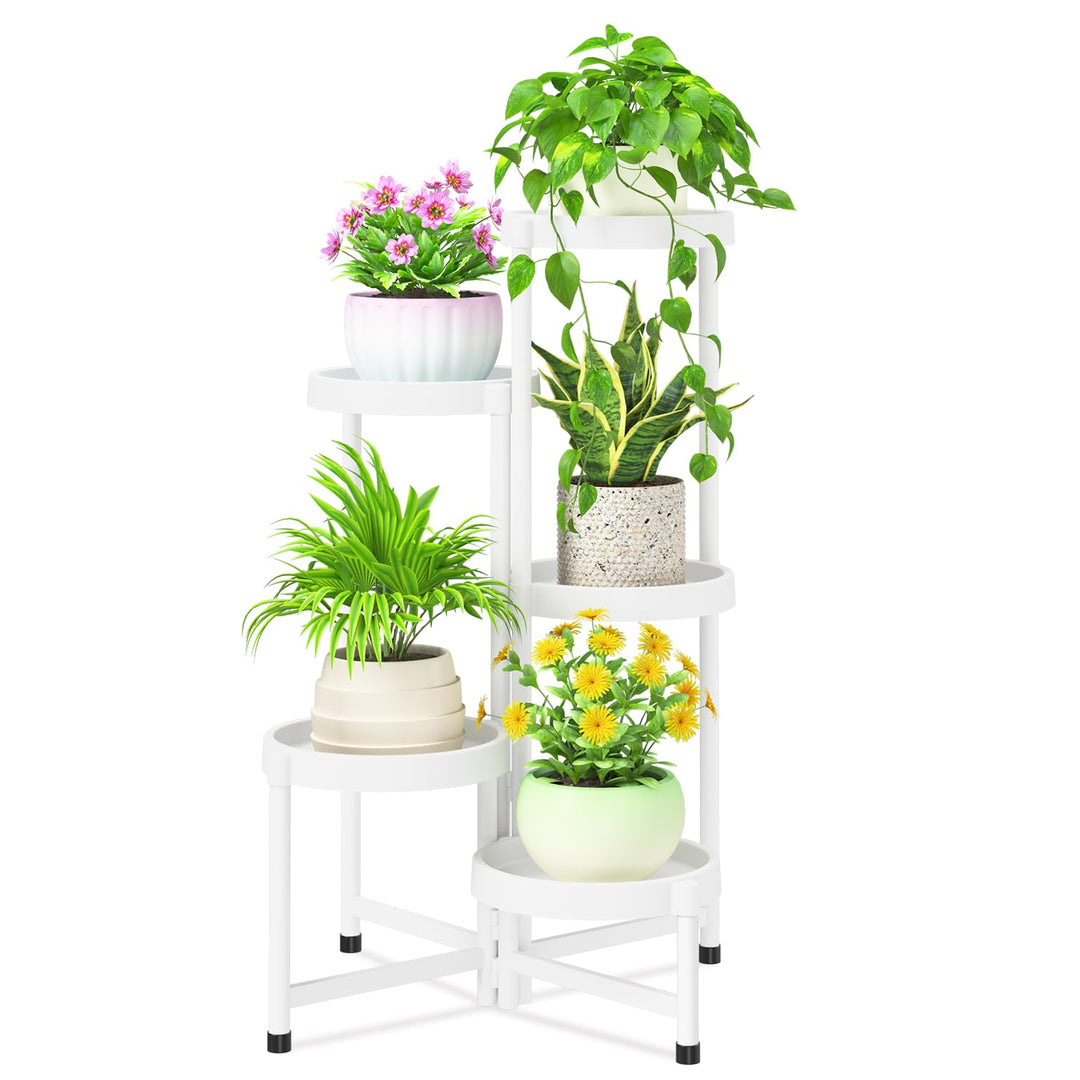 iDavosic.ly Pflanzenständer Metall Kunststoffe mit 5 Ebenen, Blumenständer Plant Stand Indoor Outdoo