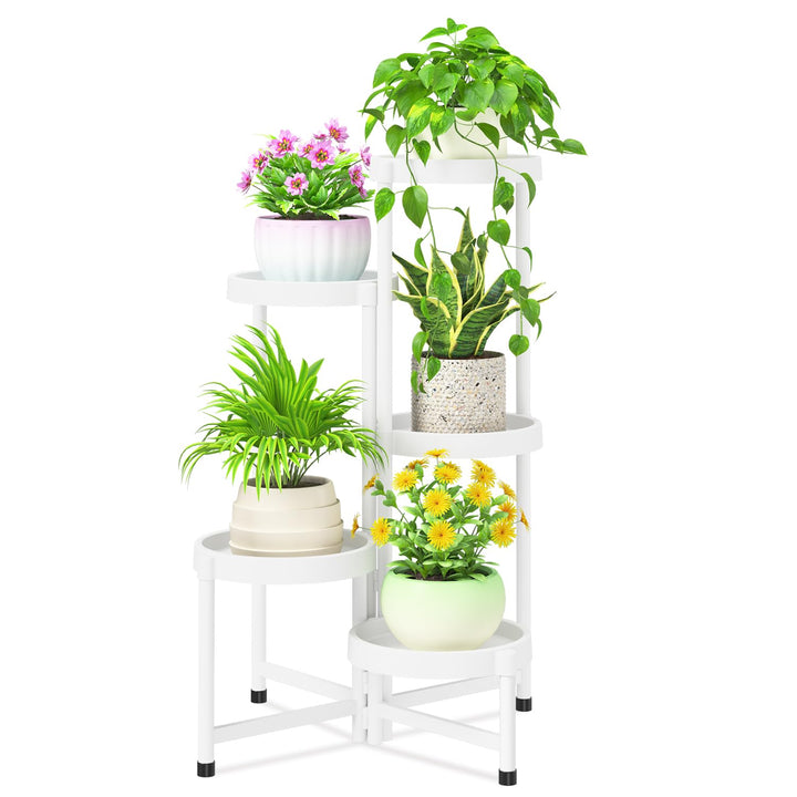 iDavosic.ly Pflanzenständer Metall Kunststoffe mit 5 Ebenen, Blumenständer Plant Stand Indoor Outdoo