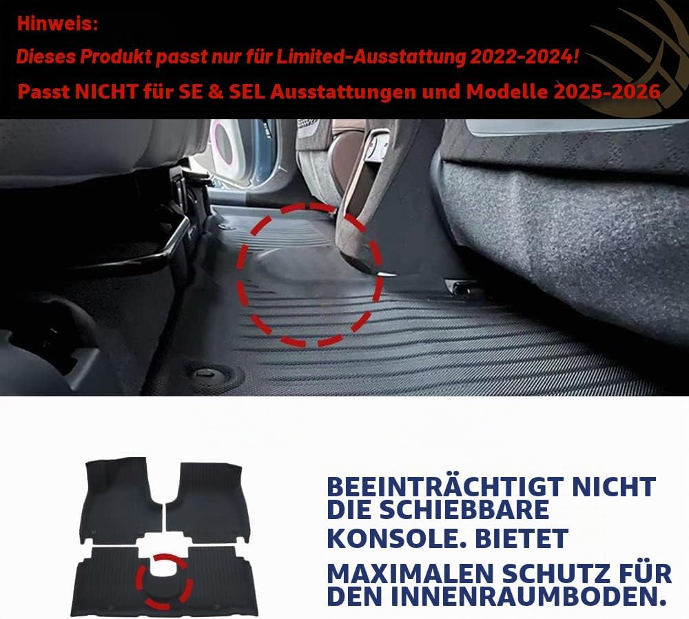 BestEvMod Für Ioniq5 Allwetter Fussmatten Zubehör XPE Anti-Hochtemperatur Geruchsfreie Auskleidung F