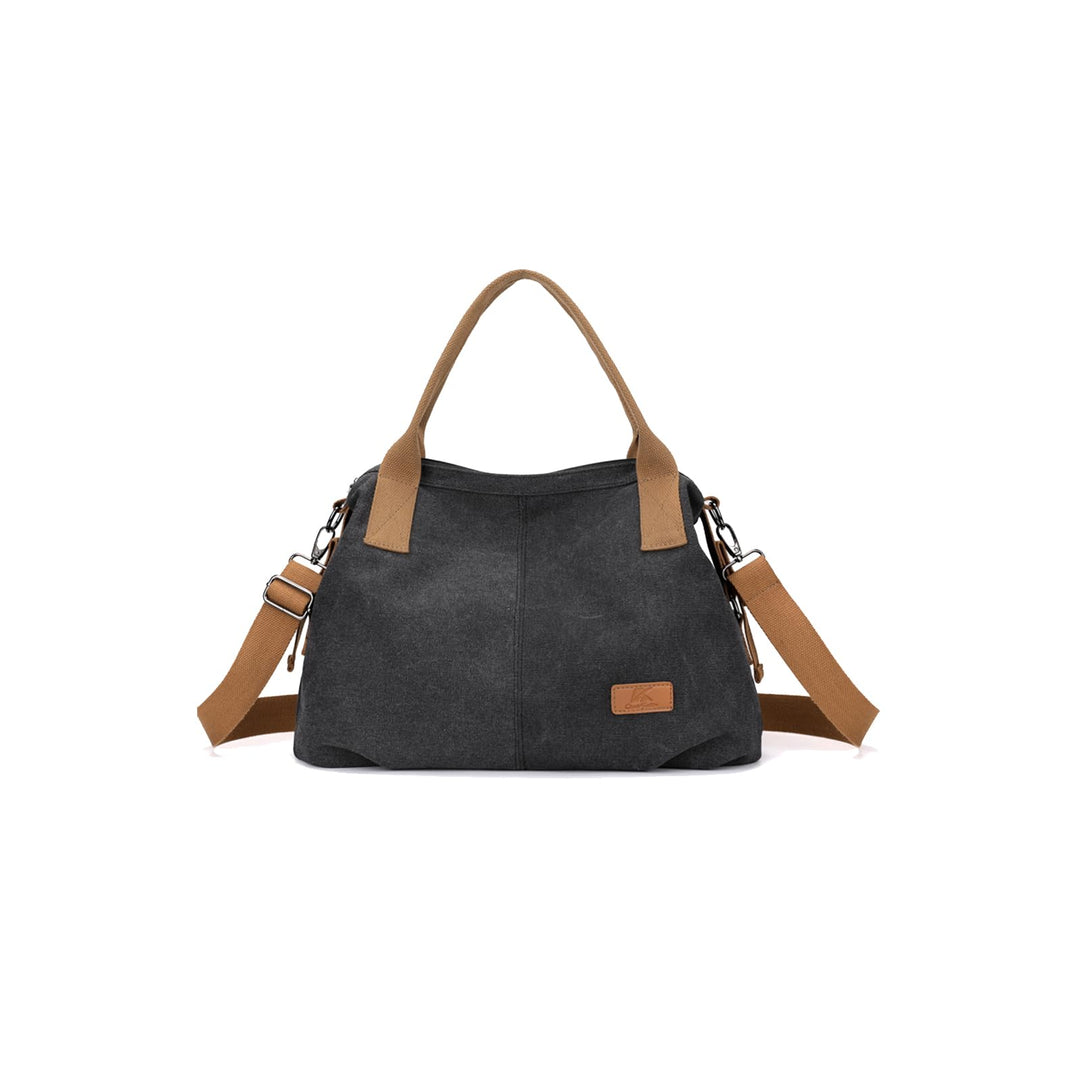 CORIOS Damen Canvas Schultertasche Grosse Kapazität Umhängetasche Casual Handtasche Leichtgewicht To