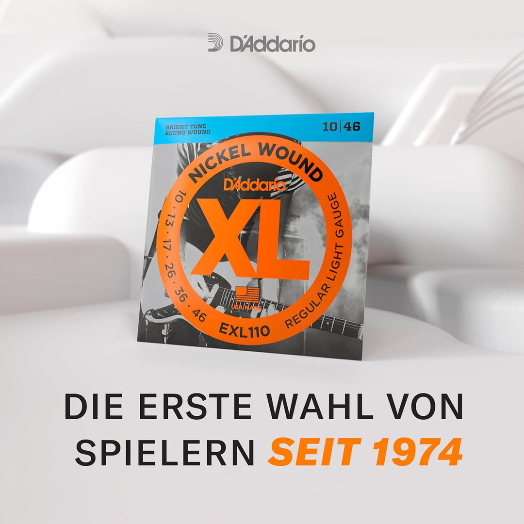 D'Addario E Gitarren Saiten | Gitarrensaiten E Gitarre | Saiten E-Gitarre | DER BELIEBTESTEN SAITENM