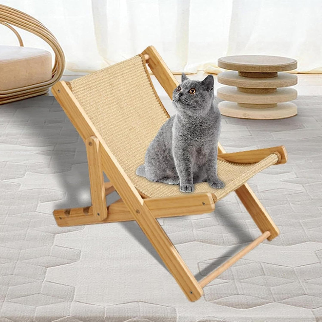 Katzen Sisal Stuhl, Katzenstuhl Sisal. Katzen Liegestuhl Mit Vier Gängen Verstellbar, Katzen Liegest
