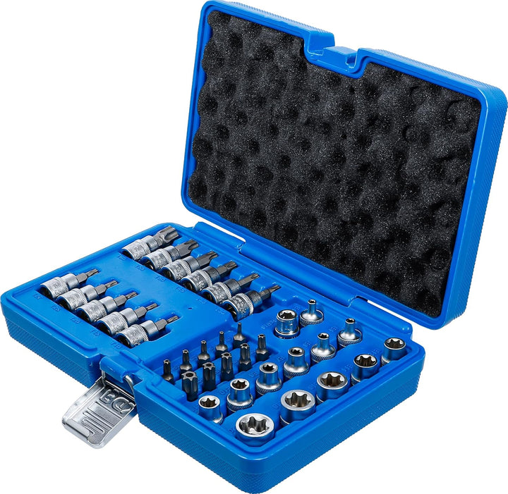 BGS 5021 | Bit- und Steckschlüsseleinsatz-Satz | 34-tlg. | 10 mm (3/8") | T-Profil (für Torx) | CV-S