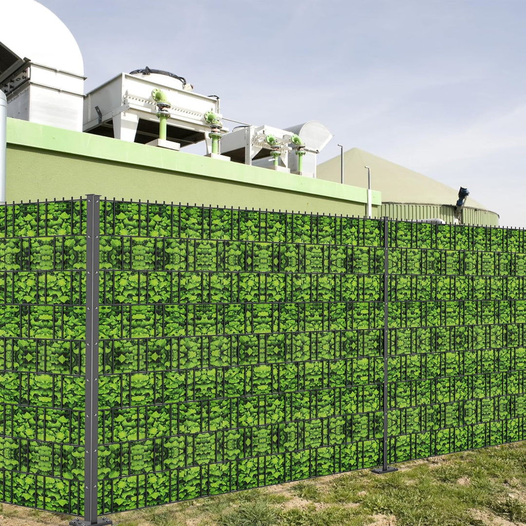 UISEBRT PVC Sichtschutzstreifen für Doppelstabmatten,35 m x 19 cm Doppelstabmattenzaun,Blickdichte Z