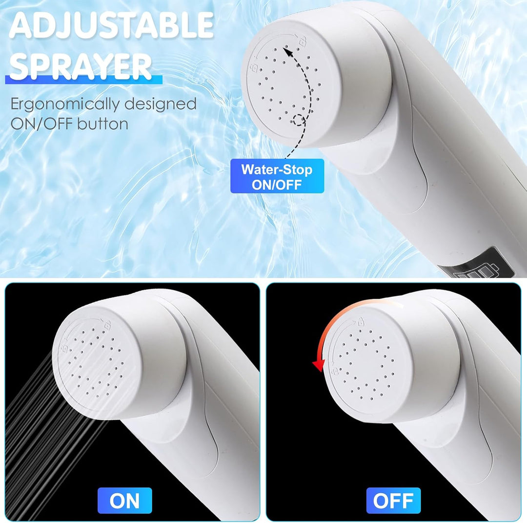 Tragbar Bidet Po Dusche, 2.5L Portable Elektrisch Bidet, Reise Bidet Handbrause für Damen Mann Kinde