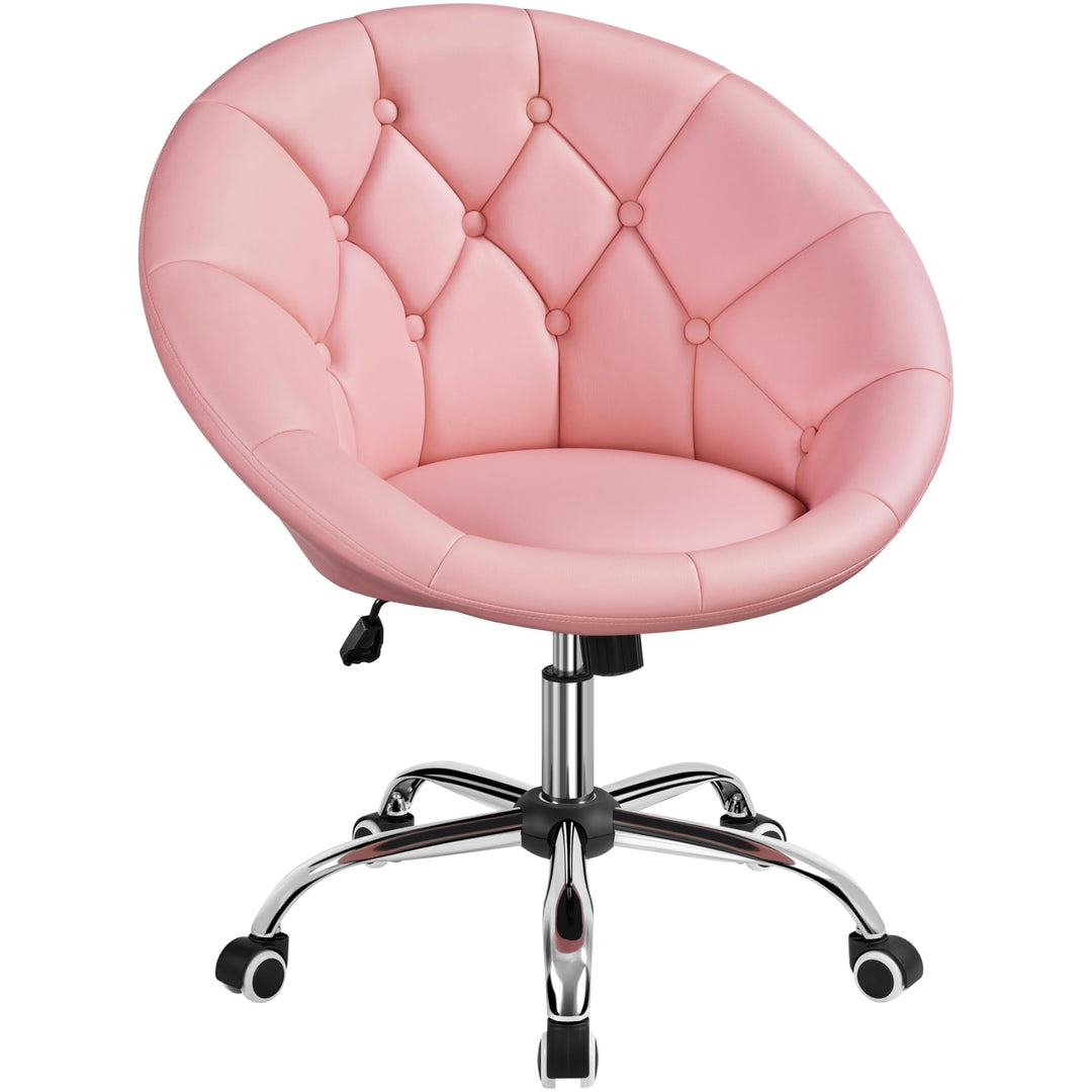 Yaheetech Schreibtischstuhl Ergonomischer Schminktisch Stuhl, Bürostuhl, höhenverstellbar Bürosessel