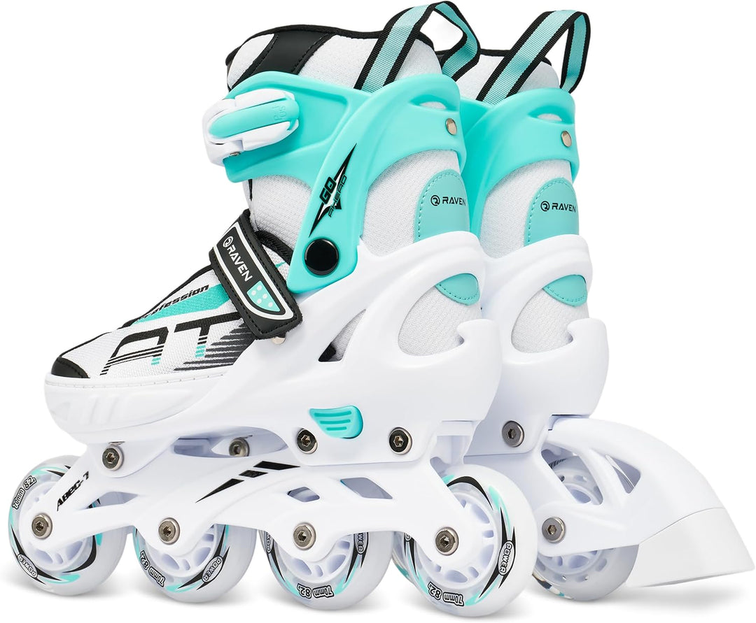 RAVEN Profession Inlineskates 35-39 (23cm-25,5cm) White/Mint ohne Kufen, 35-39 (23cm-25,5cm) White/M