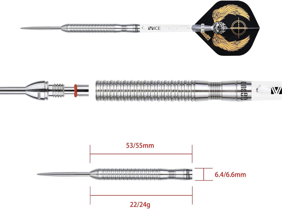ONE80 Steel Darts R2 Revolution R2 Interchange Re-negade 2,35 mm Point VHD Steeltip Dart Steeldart m