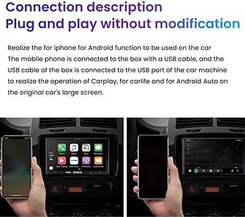 Bewinner Wireless CarPlay Adapter USB, Wireless CarPlay Converter mit USB-Schnittstelle Sprachsteuer