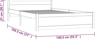 Tidyard Holzbett Massivholzbett Bettgestell Bettrahmen Einzelbett/Doppelbett Schlafzimmerbett Schlaf