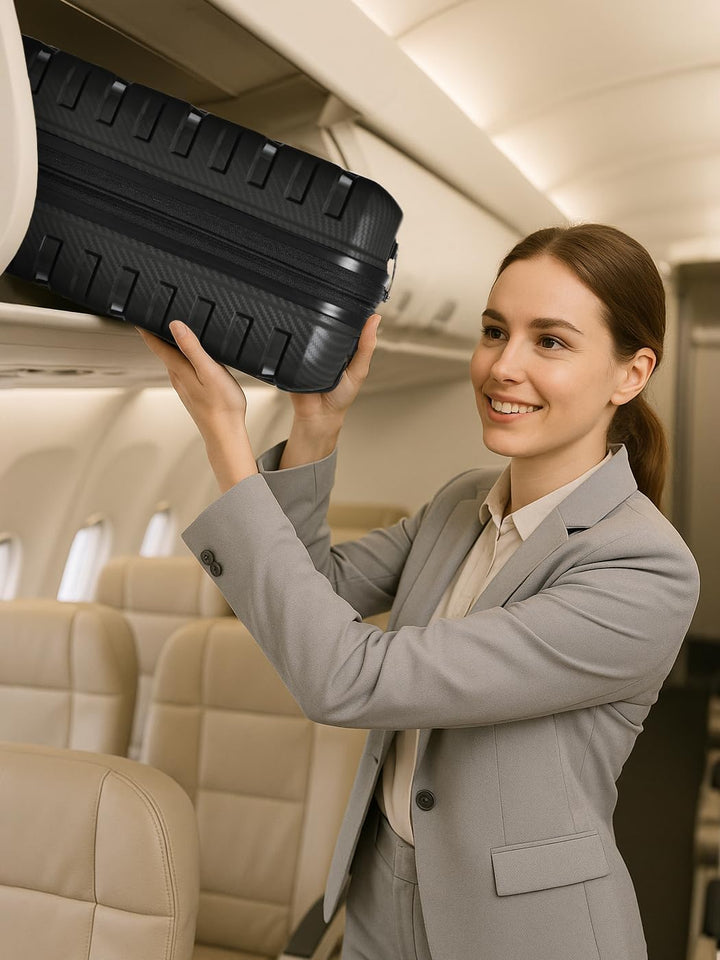 Smartbox Kabinenkoffer mit Laptopfach 36x22x55 cm, Handgepäck Koffer mit Frontöffnung, Leichter Hart
