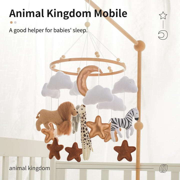 Mobile Baby Windspiele, Tierchen Waldtiere Bettglocke aus Filz Babybett Bettglocke Anhänger Mobile B