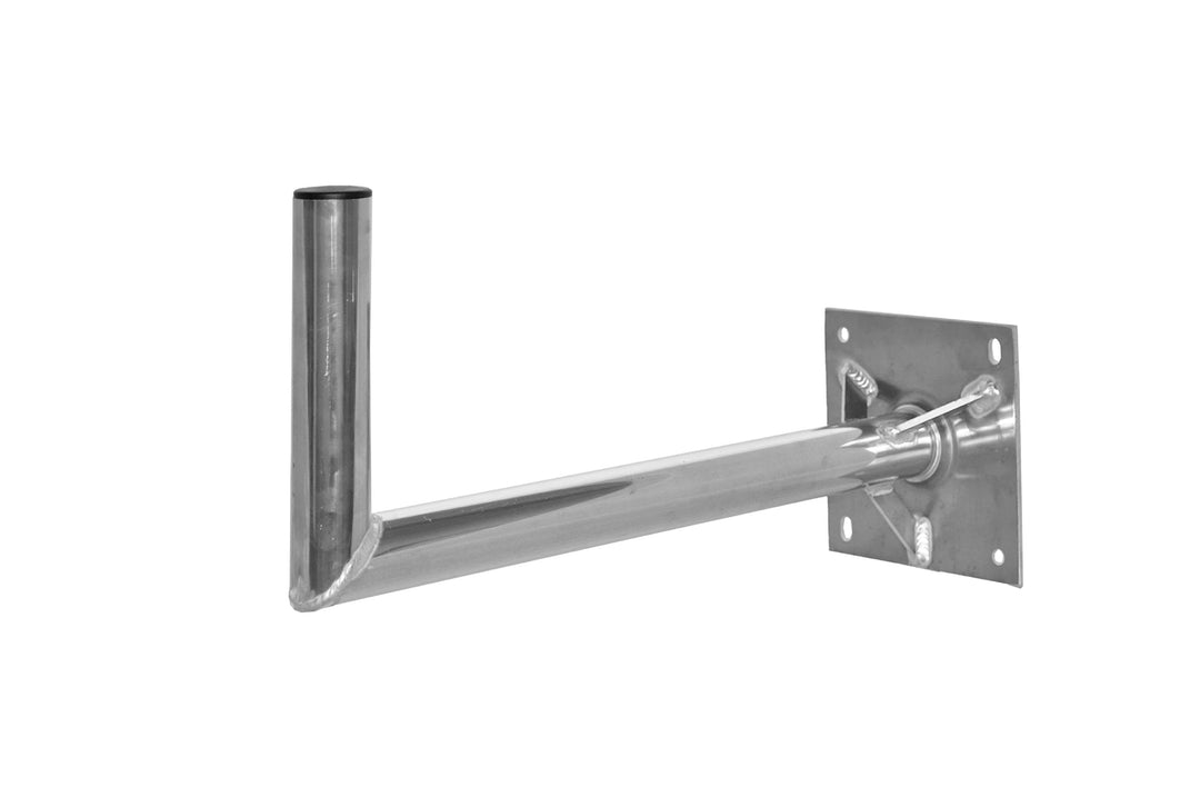 A.S. SAT Wandhalter Alu in Edelstahloptik 70cm Wandabstand windlastgeprüft mit Verstrebung