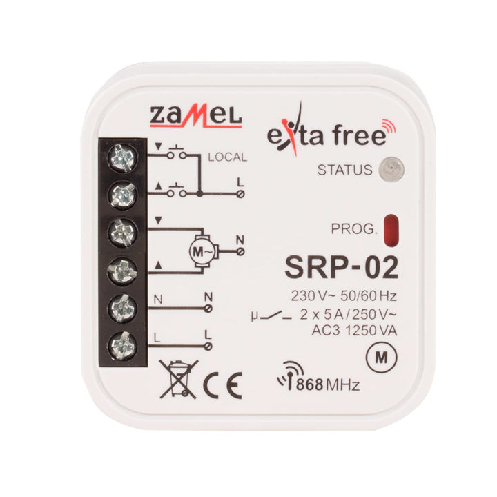 EXTA FREE SRP-02 Funk- Rollladen- Controller, 47,5x47,5x20 mm