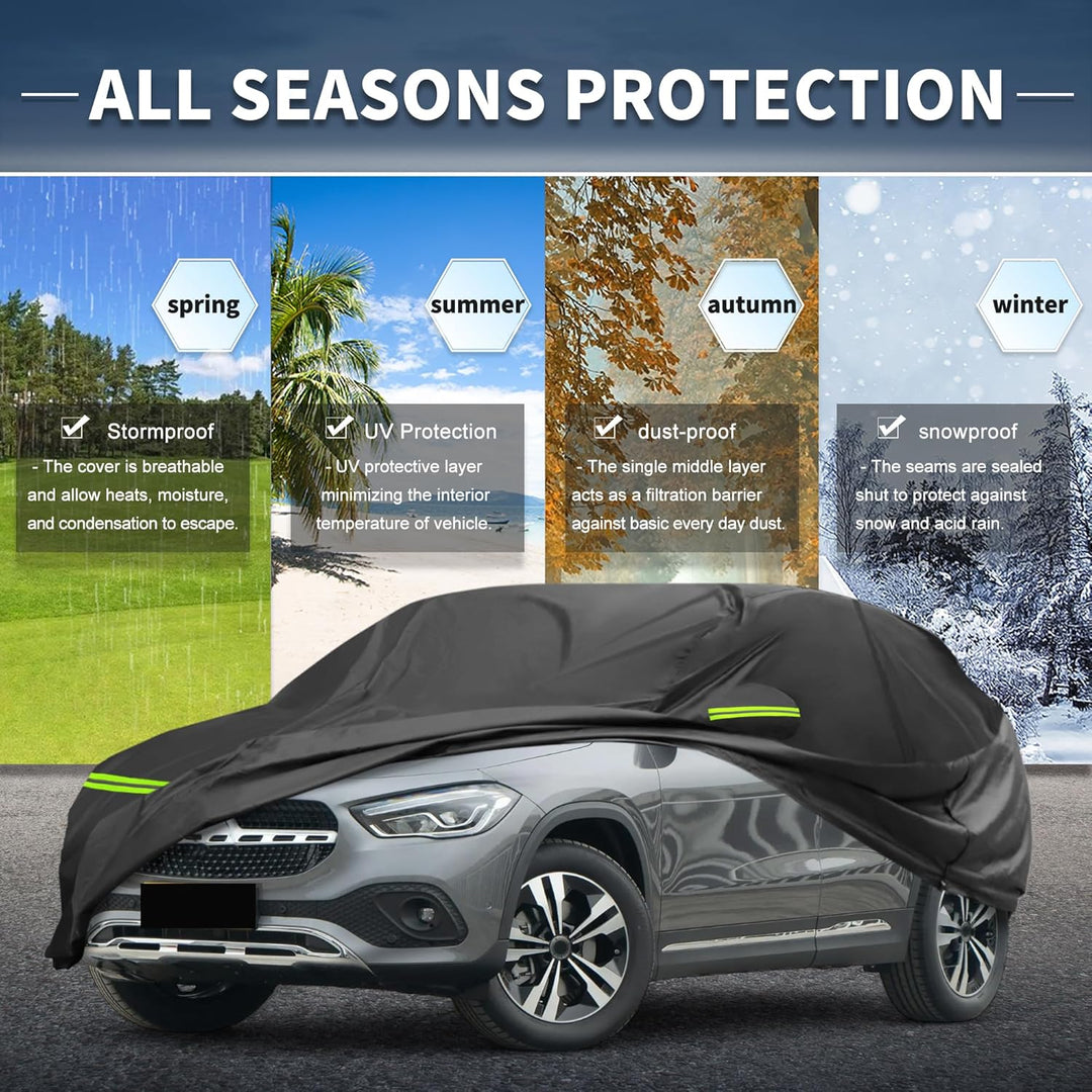 Autoabdeckung für Mercedes-Benz GLA 2013-2023 210D-PU Outdoor Vollabdeckung Ganzjahres-Wasserdicht W