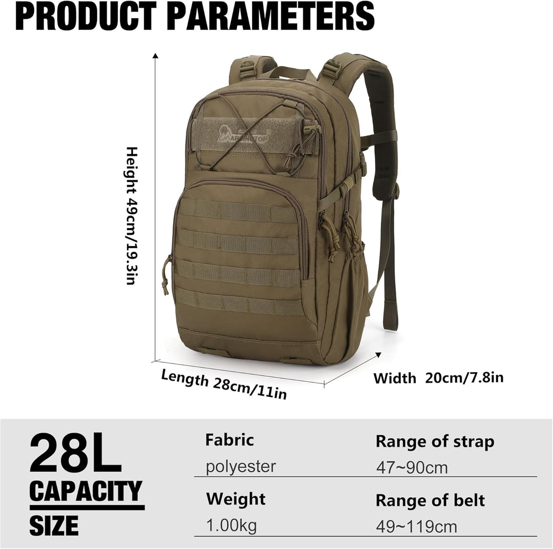 Mardingtop 28L/40L Militär Rucksack Wanderrucksäcke Trekkingrucksack Tactical Molle Rucksack für Cam