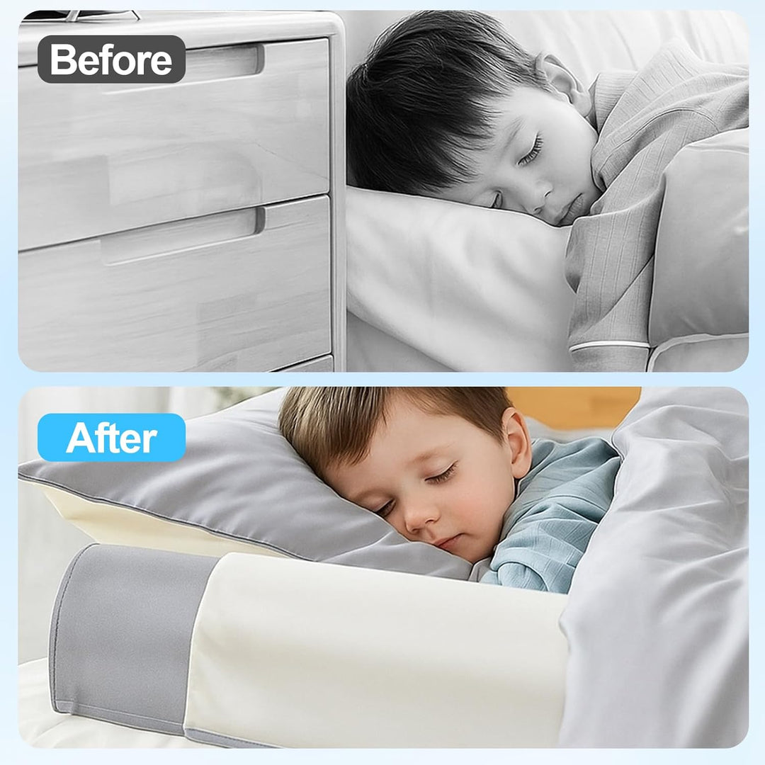Rausfallschutz Bett 127cm, 2 Pack Aufblasbarer Rausfallschutz mit Handpumpe, Bettschutzgitter für Ba