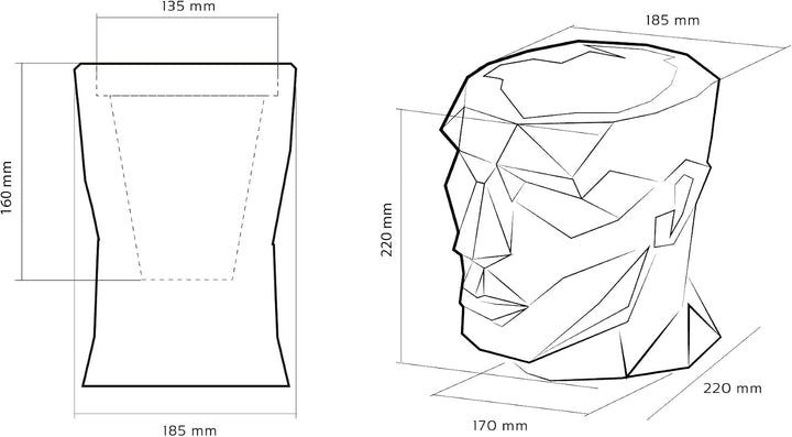 concrette Blumentopf Blumenkübel Zement-Pflanzkübel Übertopf aus Beton Apollo Ø 14 cm | 17 Farben Ø