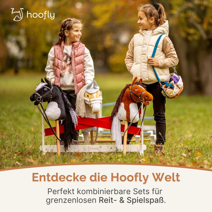 Hobby Horse Zubehör – Pflegeset für Kinder mit Tasche, Bürste, Striegel & Hufkratzer [TÜV geprüft] -