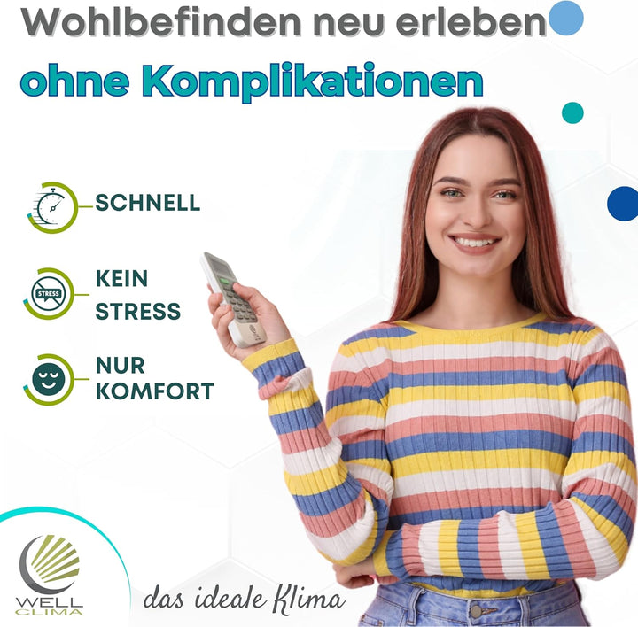 Wellclima WEC-HIS1 Fernbedienung für Klimaanlagen für Hisense, für Kelon, für Wintair, Umfangreicher