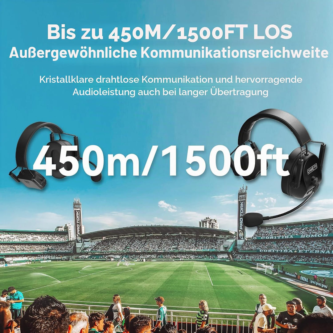 Came-TV 5er-Pack kabelloses Kuminik8-Intercom-Headset, Vollduplex-Intercom-Kommunikationssystem, Ent