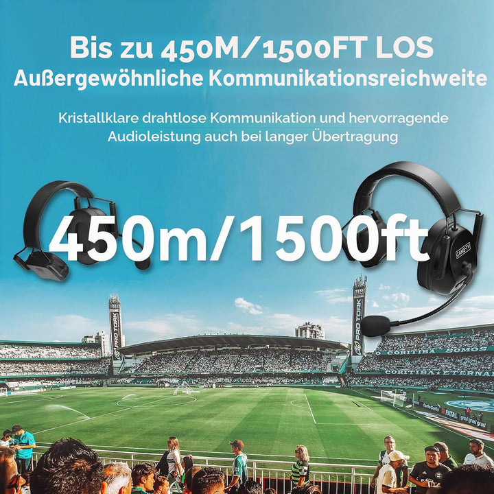Came-TV 5er-Pack kabelloses Kuminik8-Intercom-Headset, Vollduplex-Intercom-Kommunikationssystem, Ent