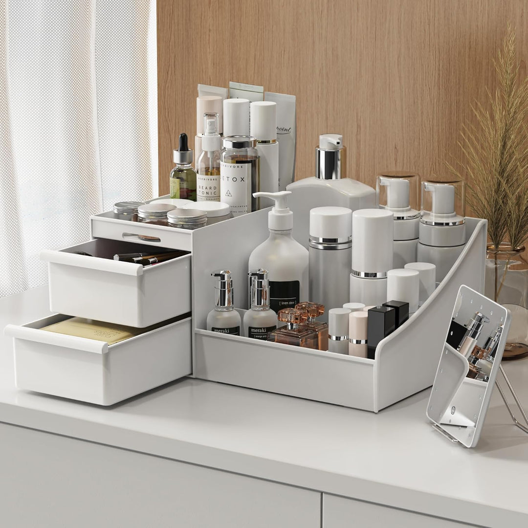 DancesCat Make Up Kosmetik Organizer mit Schubladen, Makeup Organizer Aufbewahrung Kosmetikbox für W