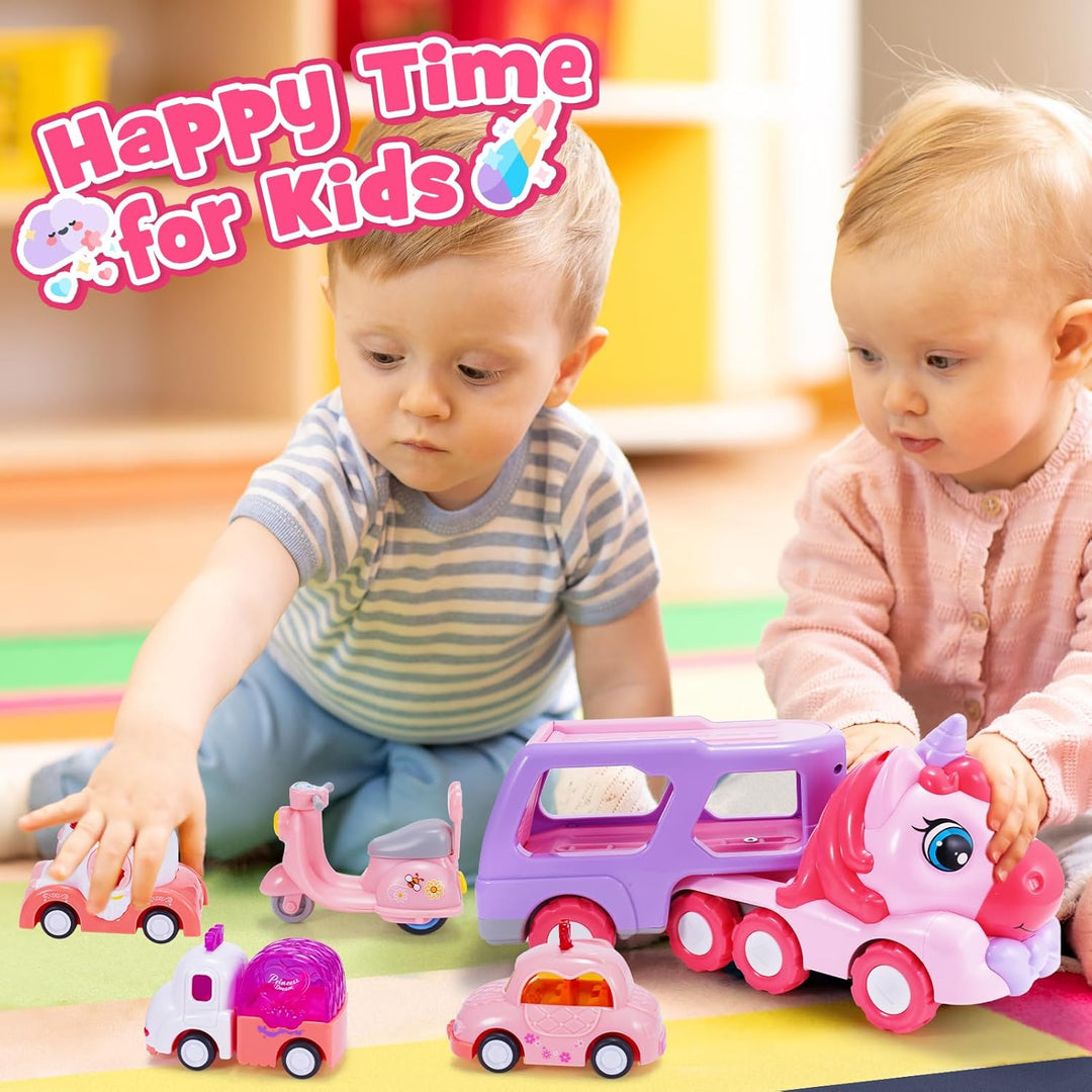 Spielzeug ab 1 2 3 4 5 6 Jahre Mädchen, LKW Spielzeug Geschenk Mädchen 1-6 Jahre Einhorn Geschenke f