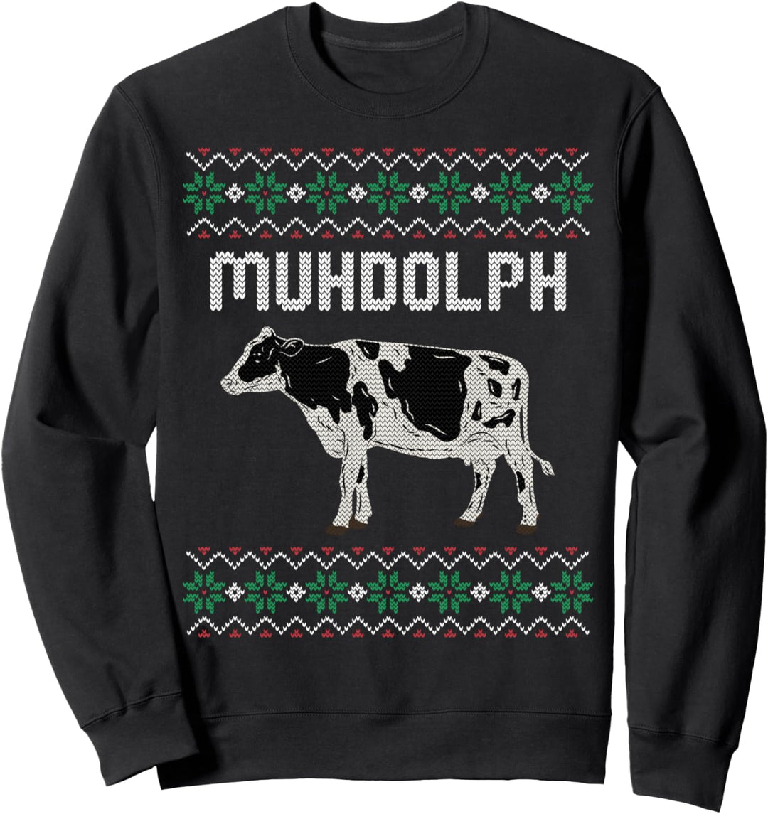 Ugly Christmas Sweater Landwirt Rinder Weihnachten Geschenk Sweatshirt