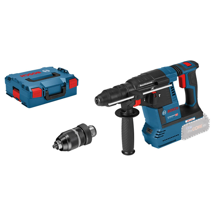 Bosch Professional 18V System Akku Bohrhammer GBH 18V-26 F (ohne Akkus und Ladegerät, inkl. Zusatzha