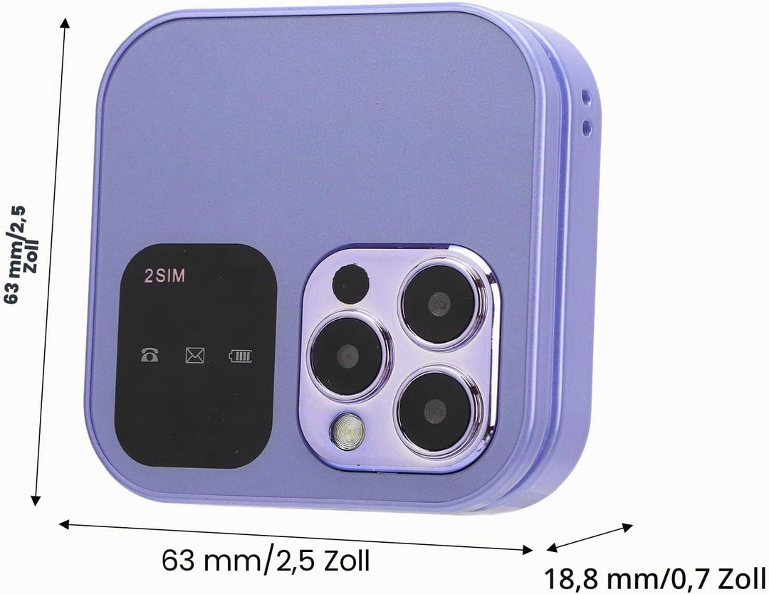 Klapp-Handy, 2 SIM-Karten, -Format, faltbar, kleiner Bildschirm, FM-Radio, Magische Stimme, schwarze