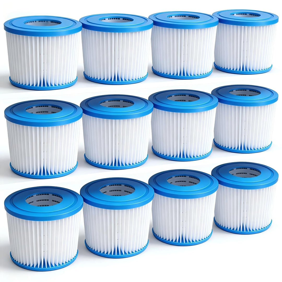 12 Stück Filter für Whirlpool Lay-z-Spa Filter VI für Bestway Whirlpool | Filterkartusche VI für Bes