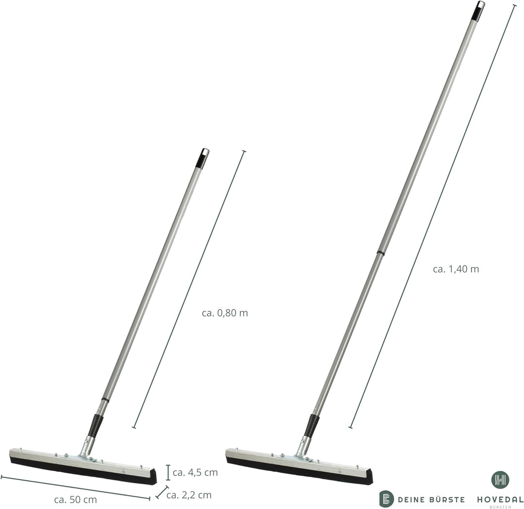 Wasserschieber 50 cm mit Stiel – Bodenabzieher Wasserabzieher Gummiabzieher - Wasser Abzieher Schieb