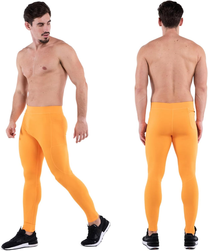 Kapow Meggings Performance PRO: Lange Sportleggings für Herren mit Kompression – Perfekt für Laufen,