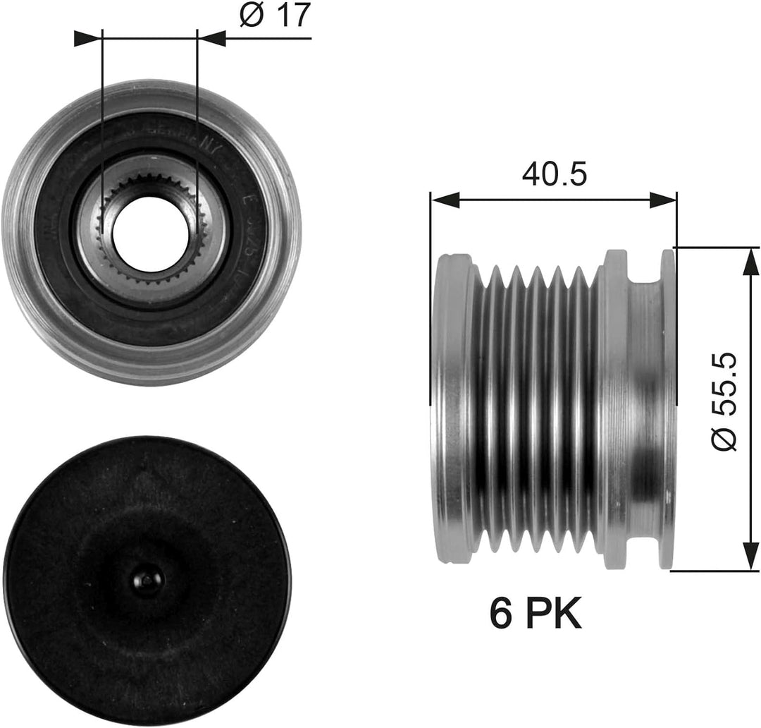 GATES Generator-Freilaufriemenscheib OAP7040