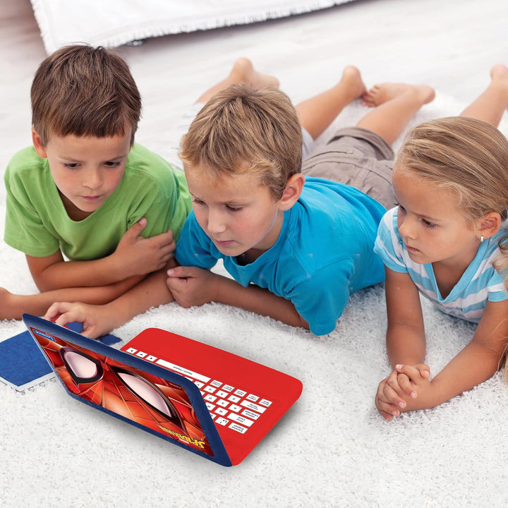 Lexibook, Spider-Man, zweisprachiger und pädagogischer Laptop Spanisch/Englisch, Spielzeug für Kinde