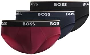 BOSS Herren Brief 3P Power Dreier-Pack Slips aus Stretch-Baumwolle mit Logos am Bund L Open Miscella