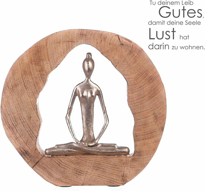 Casablanca - Skulptur, Dekofigur - Health - Mangoholz/Aluminium - handgefertigt - Höhe 27 cm Höhe 27