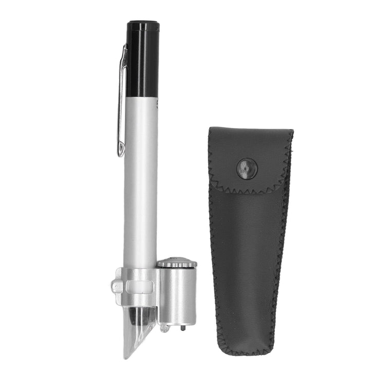 Taschenmikroskop mit LED Licht, 50X Stift Typ Mikroskop Pocket Microscope Magnifier, handmikroskop T